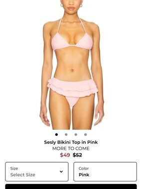 REVOLVE “more to come” baby pink bikini top